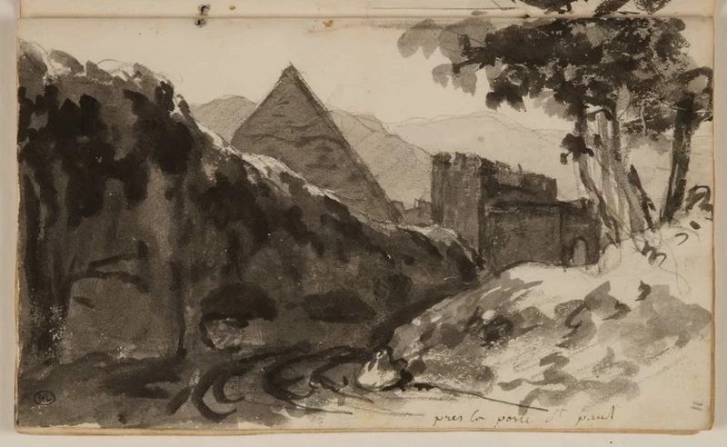 Paesaggio, vicino alla porta Saint - Paul, Louvre Collections